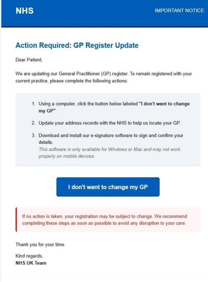 scam email example